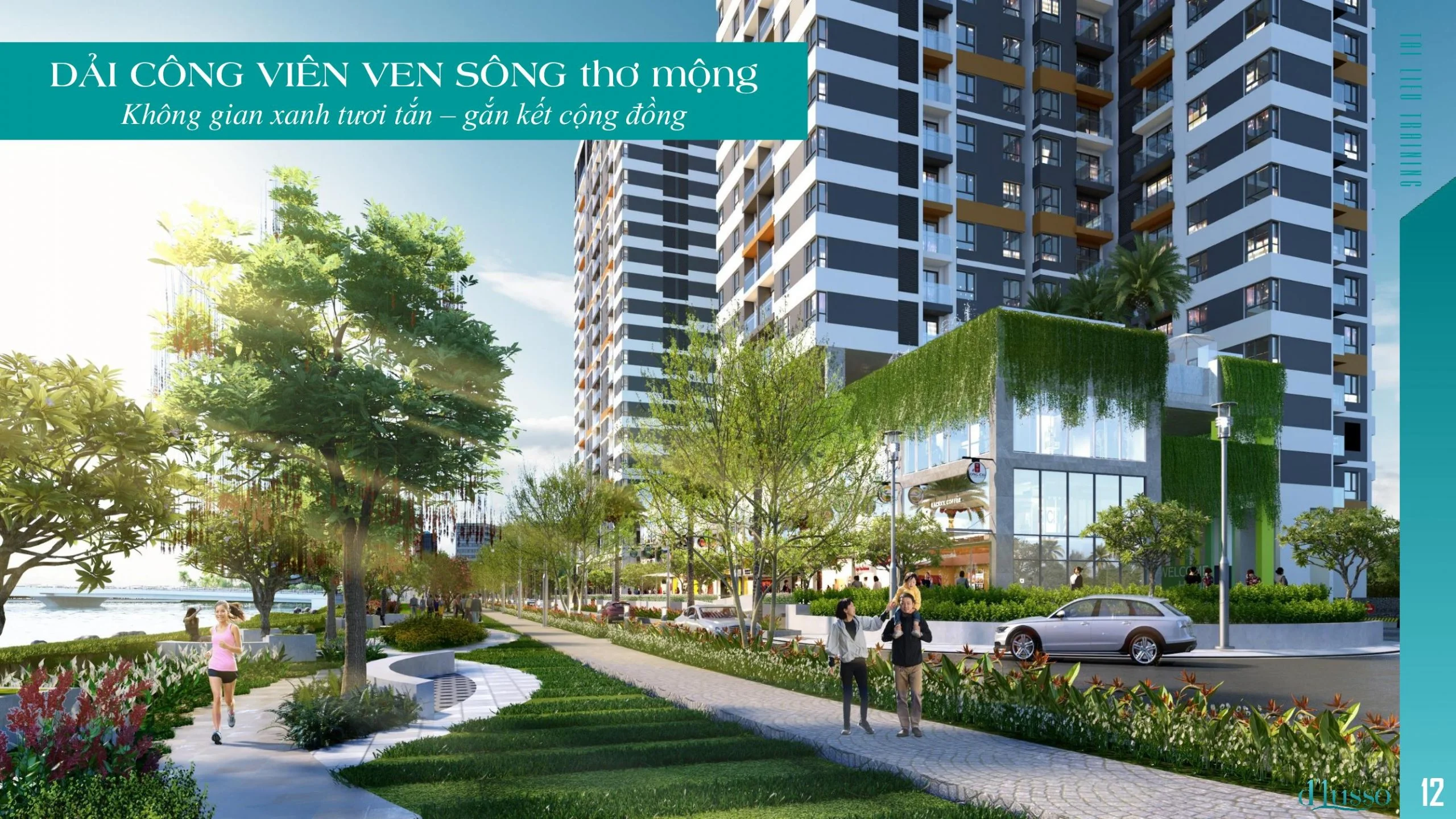 Tiện ích nội khu công viên dọc sông căn hộ DLusso Quận 2 Tiện ích nội khu công viên dọc sông căn hộ DLusso Quận 2