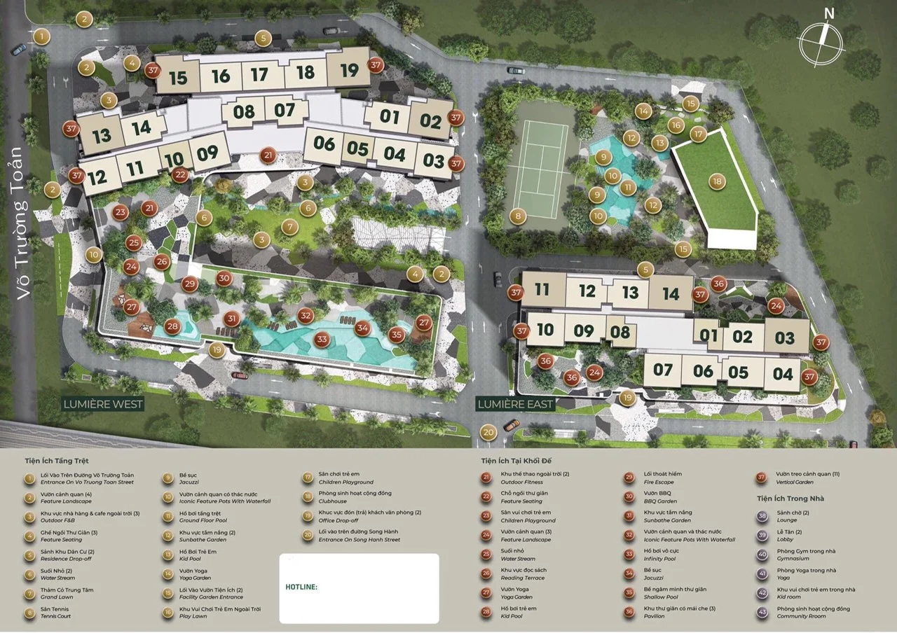 Mặt bằng vị trí từng căn của 2 block căn hộ Masteri Lumiere Riverside Quận 2 Mặt bằng vị trí từng căn của 2 block căn hộ Masteri Lumiere Riverside Quận 2