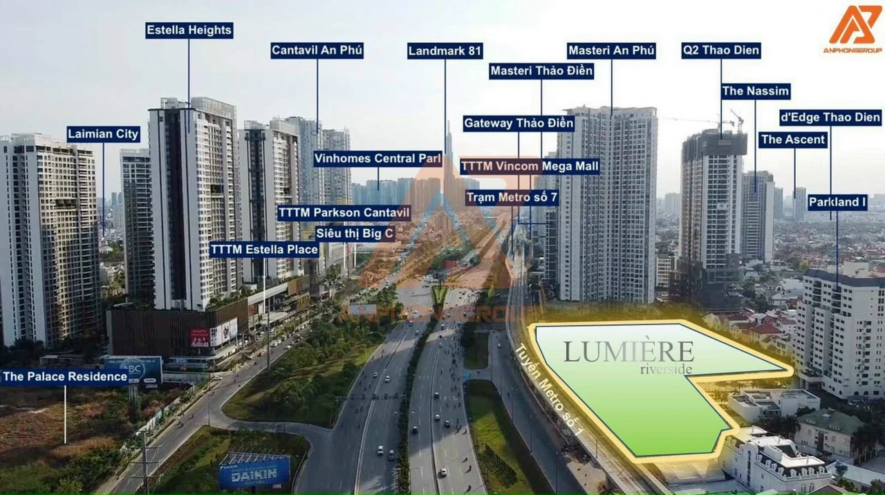 Vị trí chiến lược kết nối thuận tiện tại dự án Masteri Lumiere Riverside An Phú Quận 2 Vị trí chiến lược kết nối thuận tiện tại dự án Masteri Lumiere Riverside An Phú Quận 2